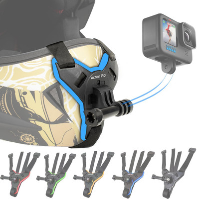 Action Pro Helmet Strap Camera Mount(Black & Blue)