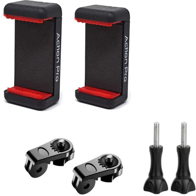Action Pro Helmet Flat Placement Camera Mount(Made in India Phone Holder Chin Mount For)