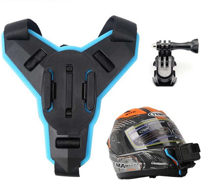 ASTOUND Helmet Strap Camera Mount(Black and Blue)