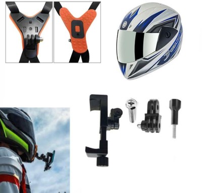 Qiisx Helmet Strap Camera Mount(Black, Orange)