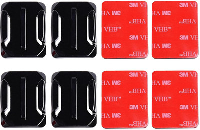 Action Pro Helmet Flat Placement Camera Mount(3M Curve Adhesive Sticky Mount (Pack Of 4))