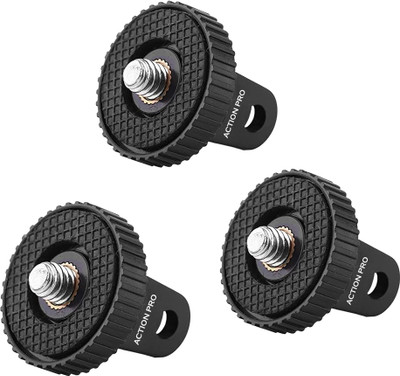Action Pro Pole Mount Soft Top Camera Mount(Stainless Steel Tripod Mount Adapter (Pack Of 3))