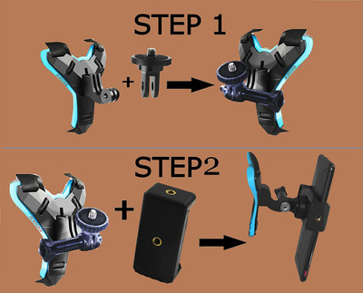 SHOWRIDE Helmet Strap Camera Mount(Black, Blue)