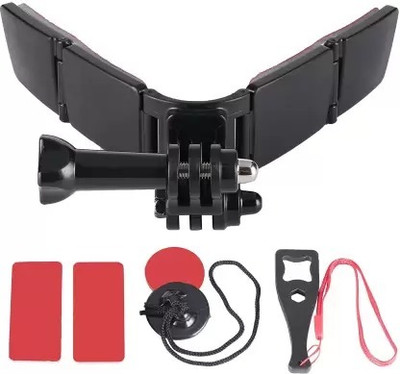 TECHGEAR Helmet Flat Placement Camera Mount(Black)