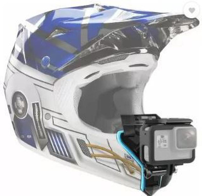 TECHGEAR Helmet Jaw Clamp Camera Mount(black blue)