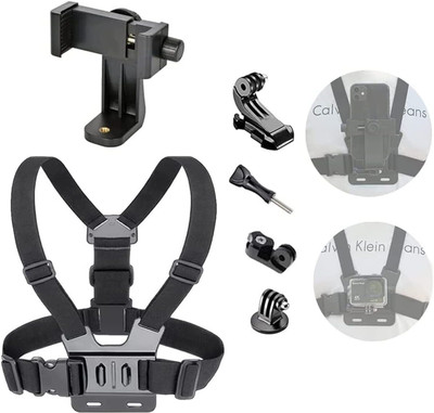 MMPRO Adjustable Chest Mount Harness Strap Belt for Action Camera & Phones,Gopro Strap Strap(Black)
