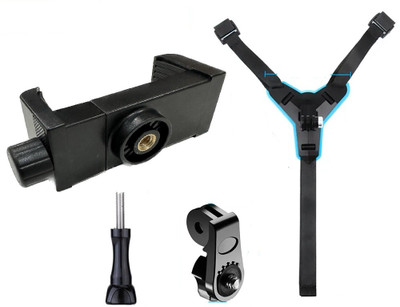 Like Star Helmet Jaw Clamp Camera Mount(Black, Blue)