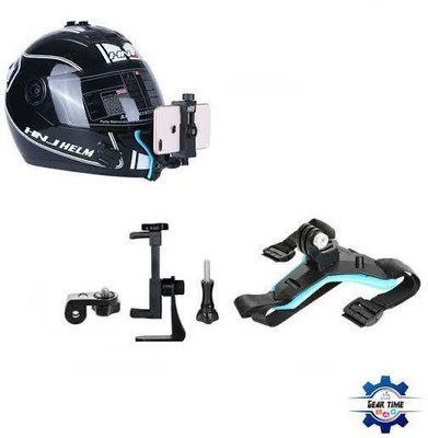 ABHINANDAN Helmet Strap Camera Mount(BLACK AND BLUE)