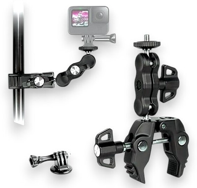 FLYING COLLECTION Rod Jaw Clamp Camera Mount(Black)