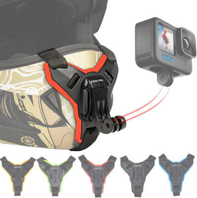 Action Pro Helmet Strap Camera Mount(Black & Red)