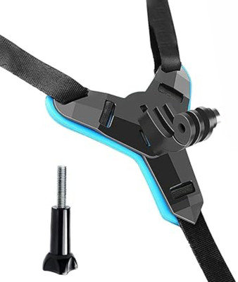 fotokina Helmet Strap Camera Mount(Black, Blue)