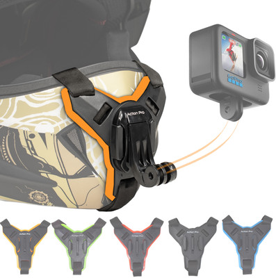 Action Pro Helmet Jaw Clamp Camera Mount(Orange, Black)