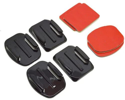 Action Pro Flat Surface Grip Camera Mount(3M Adhesive Pads 2 x Flat and Curved Mounts for GoPro 13 12 11 10 9 8 7 6 5 4)