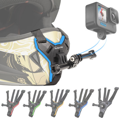 Action Pro Helmet Strap Camera Mount(Black & Blue)