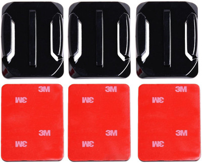 Action Pro Helmet Flat Placement Camera Mount(3M Curve Adhesive Sticky Mount (Pack Of 3))
