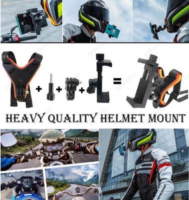 SRPHERE Helmet Strap Camera Mount(Black)