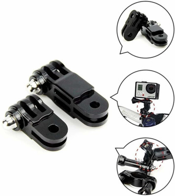Action Pro Helmet Flat Placement Camera Mount(Made in India Long & Short Straight Joint Adapter Fo GoPro, DJI, Insta 360,SJCAM)