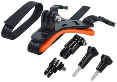 Qiisx Helmet Strap Camera Mount(Black, Orange)