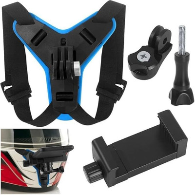 Golden Fox Helmet Strap Camera Mount(Black, Blue)
