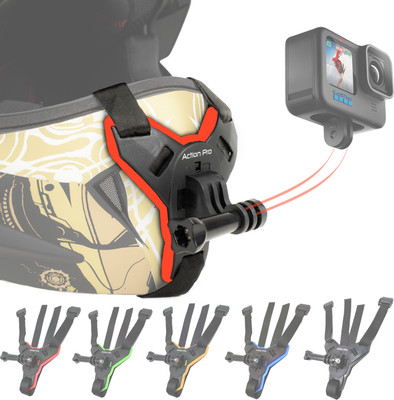 Action Pro Helmet Strap Camera Mount(Black & Red)