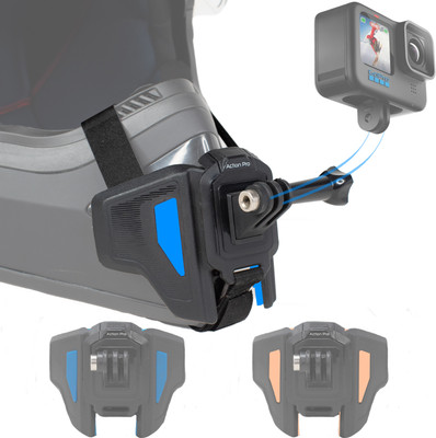 Action Pro Helmet Strap Camera Mount(Black & Blue)