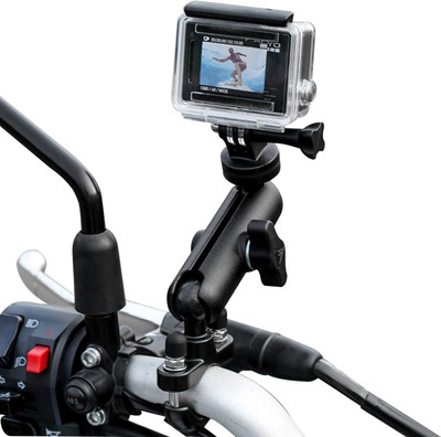 TECHGEAR Handlebar Stand Camera Mount(GoPro Camera Bike/Motorcycle Mount, Universal 360 Degree Adjustable Rotatable)