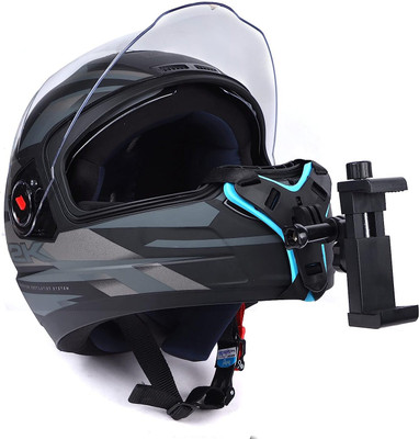 TECHNUV Helmet Jaw Clamp Camera Mount(Black, Blue)