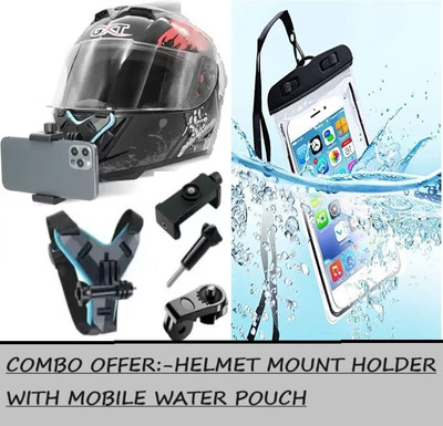 TECHNUV Helmet Jaw Clamp Camera Mount(Black, Blue)