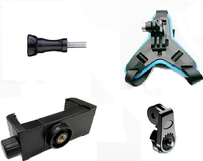 Like Star Helmet Jaw Clamp Camera Mount(Black, Blue)