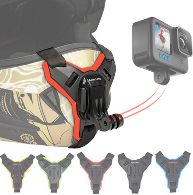 Action Pro Helmet Strap Camera Mount(Black & Red)