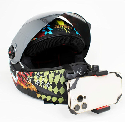 ABHINANDAN Helmet Strap Camera Mount(Black, Blue)