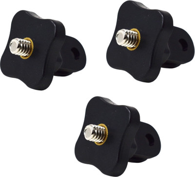 Action Pro Flat Surface Grip Camera Mount(Plastic Tripod Accessories Standard 1/4 inches Thread AEE Adapter (Pack Of 3))