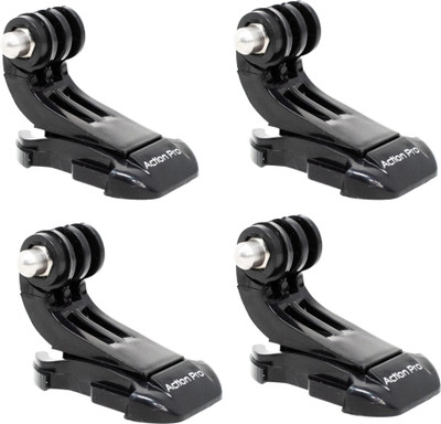 Action Pro Flat Surface Grip Camera Mount(Made in India Improved J Hook Mount For GoPro, YI, 4k,Eken Insta 360 (Pack Of 4))