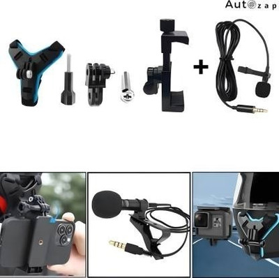 Autozap Helmet Stand Camera Mount(Blue, Black)