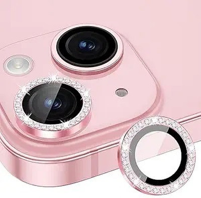 Vinylzone Back Camera Lens Ring Guard Protector for 15 |15 PLUS 9H Hardness Tempered Glass Screen Guard Protector AntiScratch_A1(Pack of: 1)