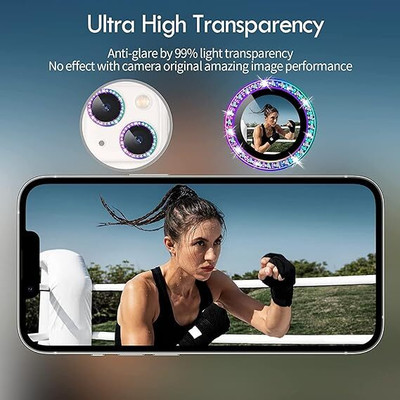 Vinylzone Back Camera Lens Ring Guard Protector for Back Camera Lens Ring Guard Protector for iPhone 13 | 13 MINI HD Clarity17(Pack of: 1)