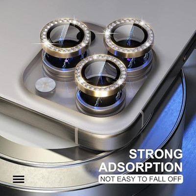 Vinylzone Back Camera Lens Ring Guard Protector for 15PRO |15PROMAX 9H Hardness Tempered Glass Screen Guard Protector Anti-Scratch 8(Pack of: 1)