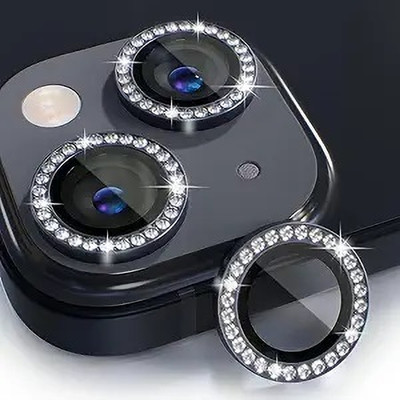 Vinylzone Back Camera Lens Ring Guard Protector for 15 |15 Plus 9H Hardness Tempered Glass Screen Guard Protector AntiScratch 14(Pack of: 2)