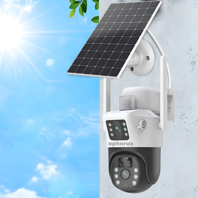 ephorus Full HD live view motion detection 4G sim card duel lens 1 IP Camera Camera(White)