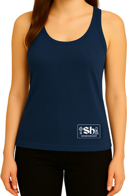 Mr Lier Casual Solid Women Dark Blue Top