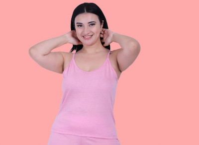 The Unicharm Casual Solid Women Pink Top