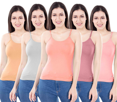 Digsel Cool Cotton Women Camisole(Pack of 5)