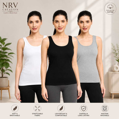 Nrv Creation Women Camisole(Pack of 3)