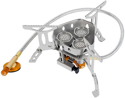 Jexix Gas Camp Stove(Foldable Aluminium Alloy, Brass, Stainless Steel)