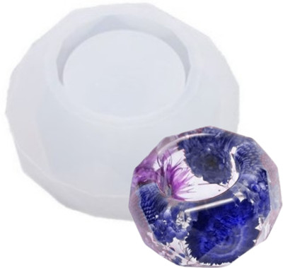 OYTRA Resin Art Silicone Mould for DIY Diamond Round Tealight Candle Holder