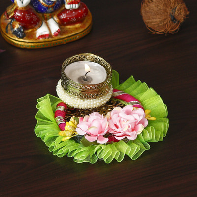 eCraftIndia Iron Tealight Holder(Multicolor, Pack of 1)