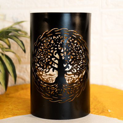 Ekhasa Metal Tealight Candle Holders for Home Décor | Perfect for Diwali & Table Décor Iron 1 - Cup Tealight Holder(Brown, Pack of 1)