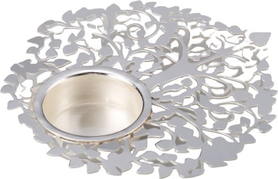 Elunique Tree of Life Tee Light Holder Silver Plated 1 - Cup Tealight Holder(Silver, Pack of 1)