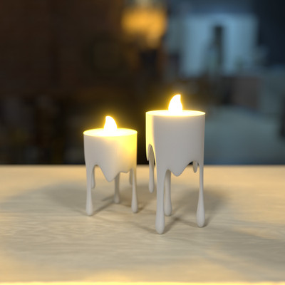 Amagiart Spooky Candle Holder Set Decorative Showpiece  -  4.61 cm(Plastic, White)