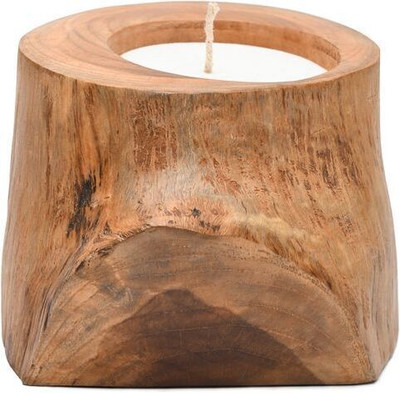 Bagus Recycled Wood Tea Light Candle Holder (Prima) - Aesthetic Candle Holders Wooden 1 - Cup Candle Holder(Brown, Pack of 1)